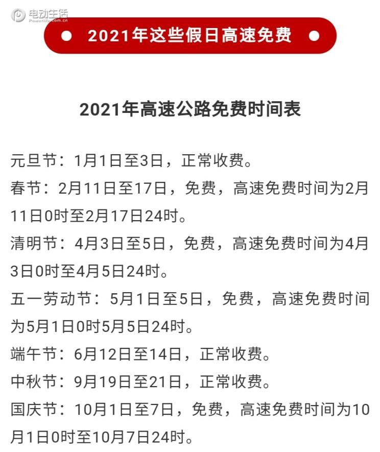 2021年中秋假期高速公路免费吗？答案在这里！