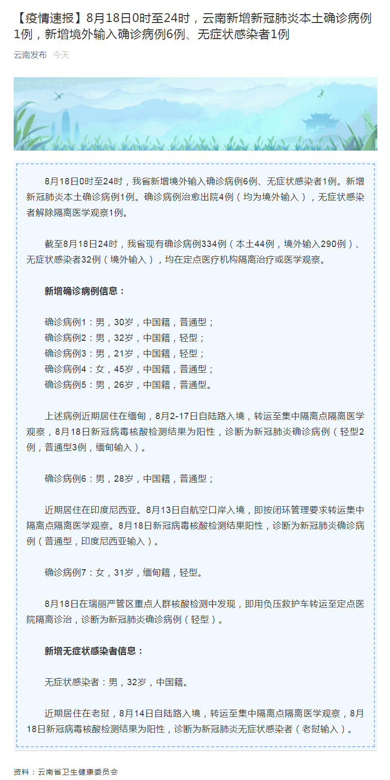 云南新增12例本土确诊病例 当地迅速启动应急响应