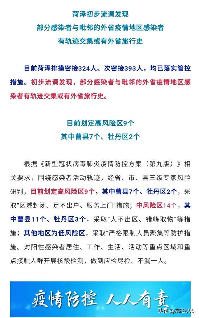 菏泽报告13例新冠感染，防控措施全面加强