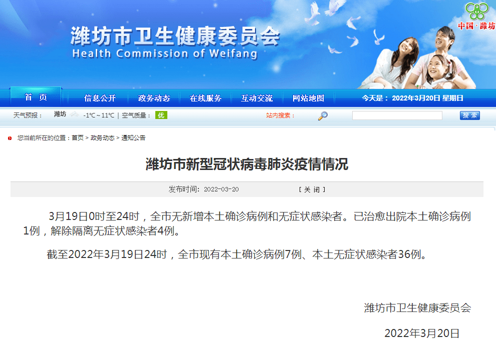 潍坊疫情最新消息，今日新增本土病例持续动态清零，防控措施不松懈