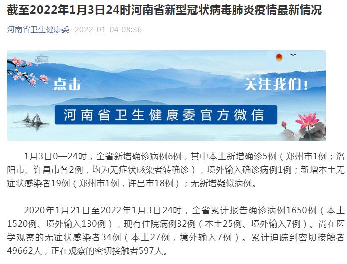 河南新增5例本土确诊病例与20例无症状感染者，疫情防控仍需警惕