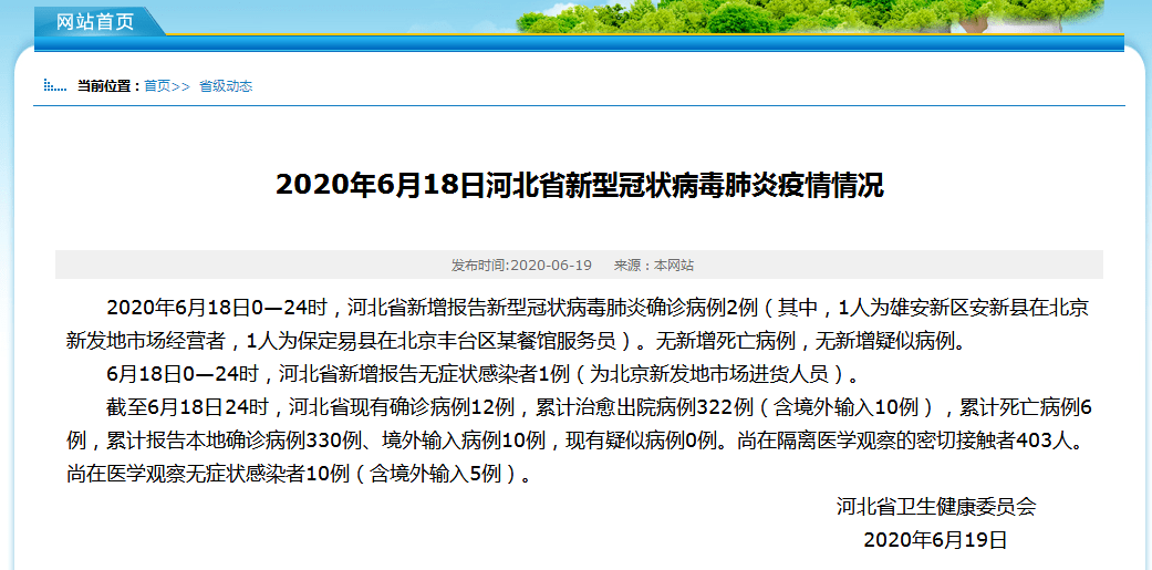 河北省最新疫情通报，今日新增本土确诊病例2例，疫情防控形势持续稳定
