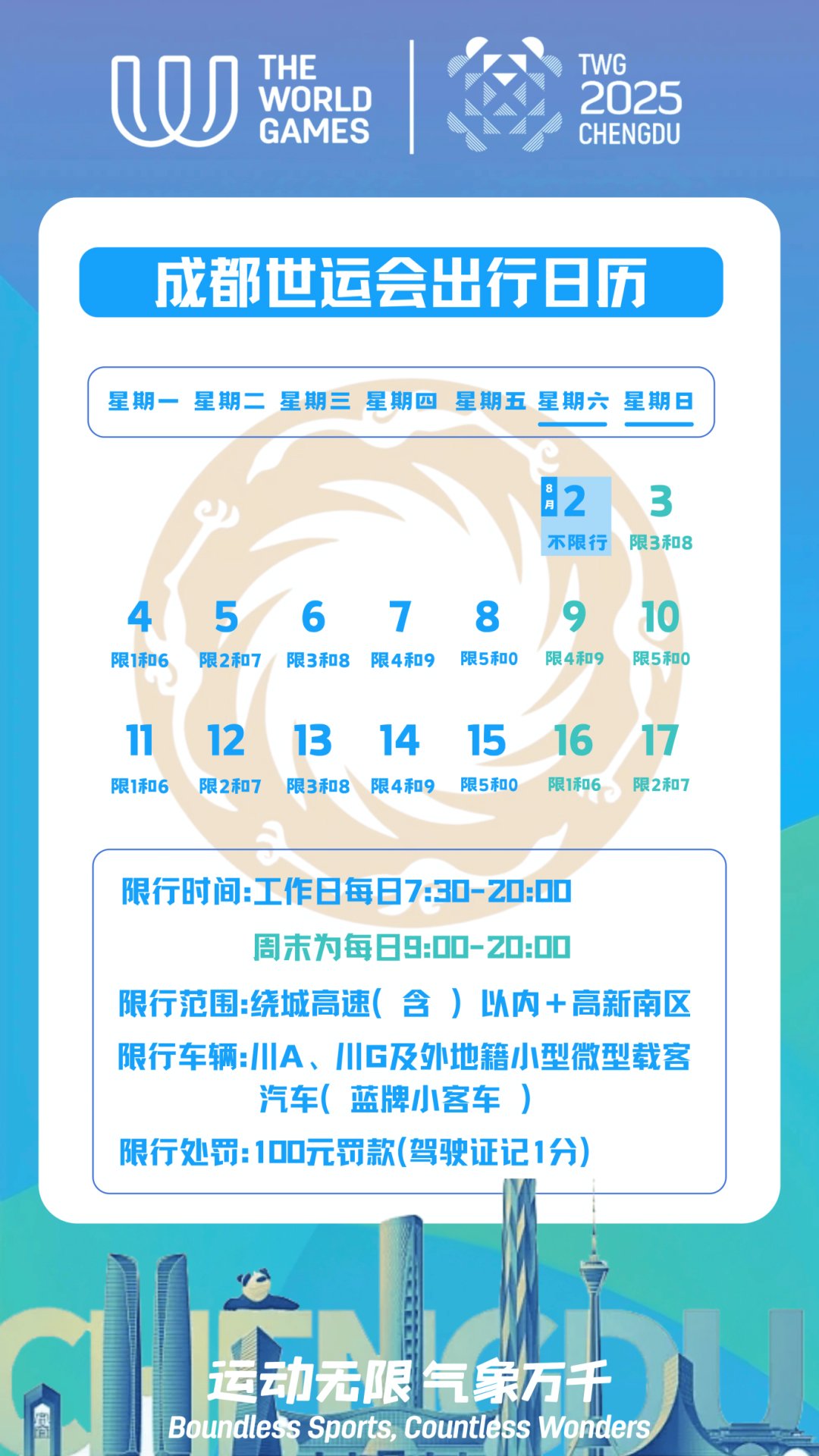 元旦假期成都限号吗？这份出行指南请收好！