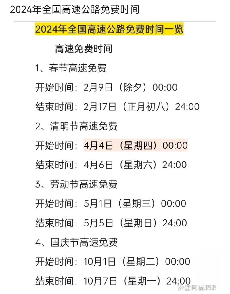2024年清明节高速免费通行指南，时间、车型全知道