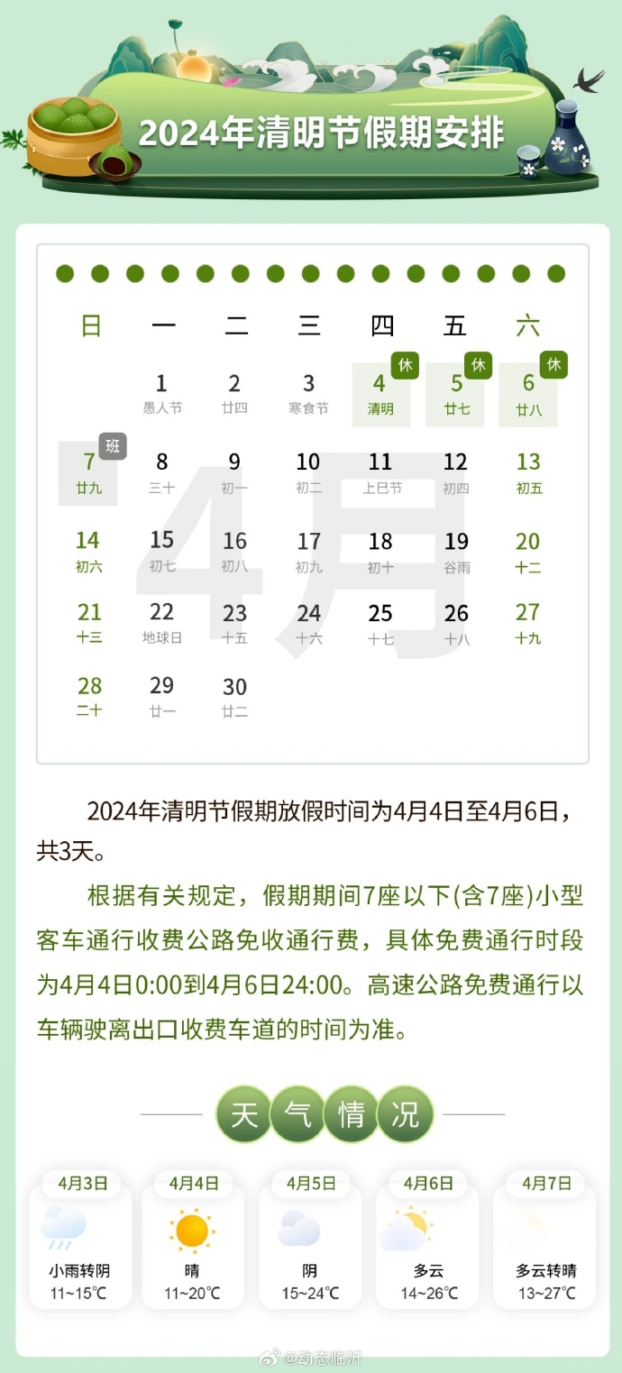 2024年清明节高速免费通行指南，时间、车型全知道