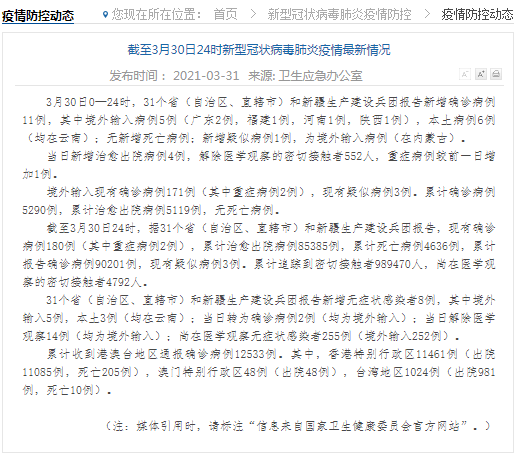 四川新增11例本土确诊病例 详情公布