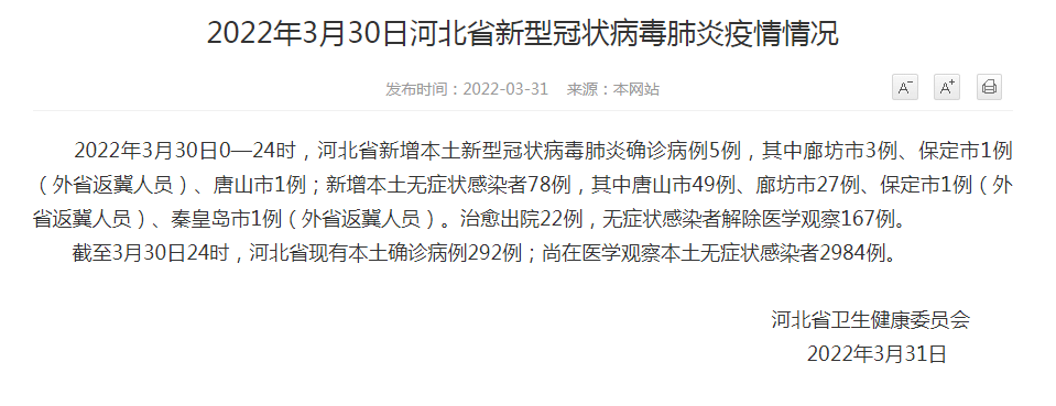 河北新增5例确诊病例，疫情防控不容松懈