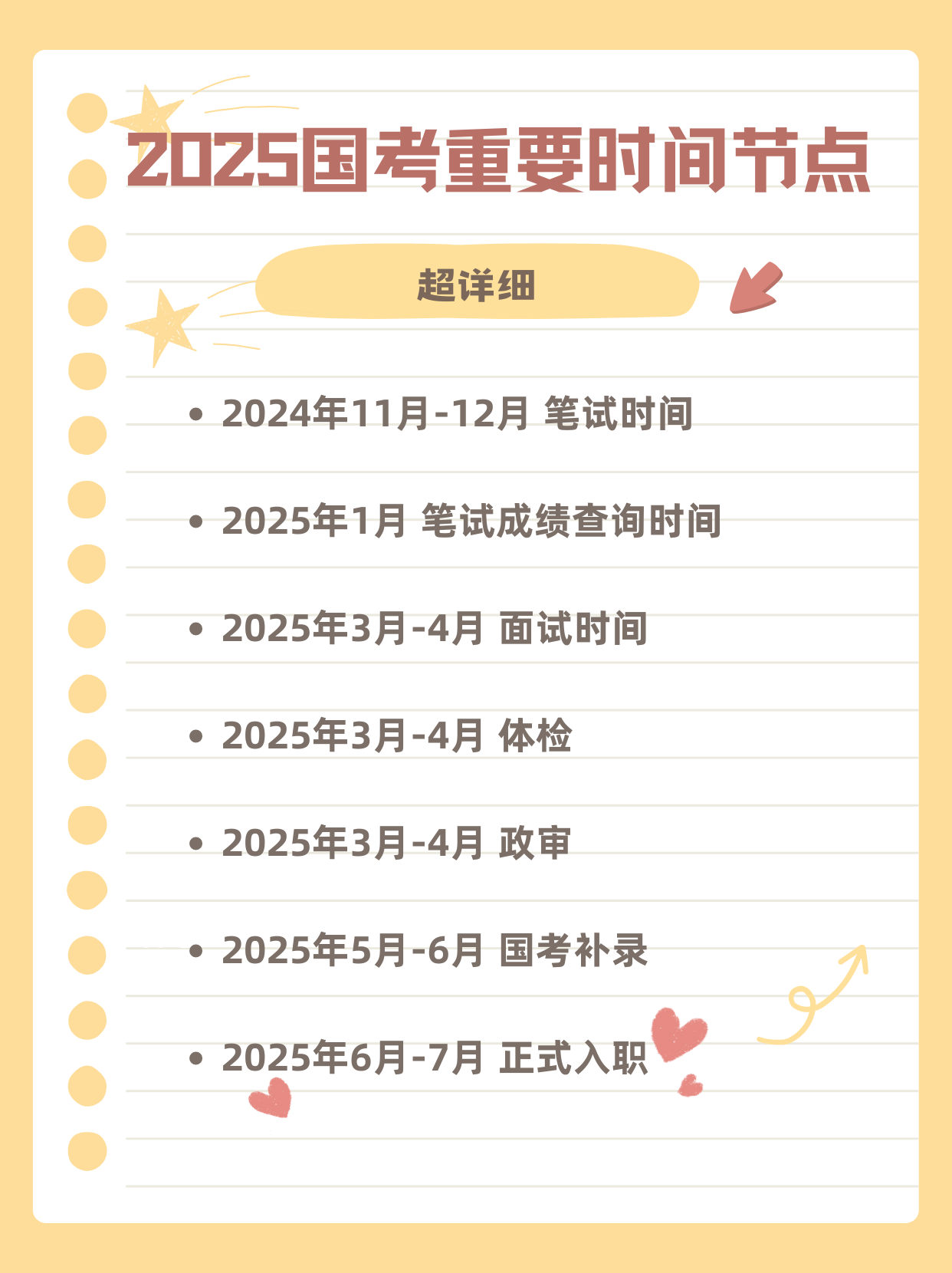 国考考试时间2025具体时间，备考规划与关键节点全解析